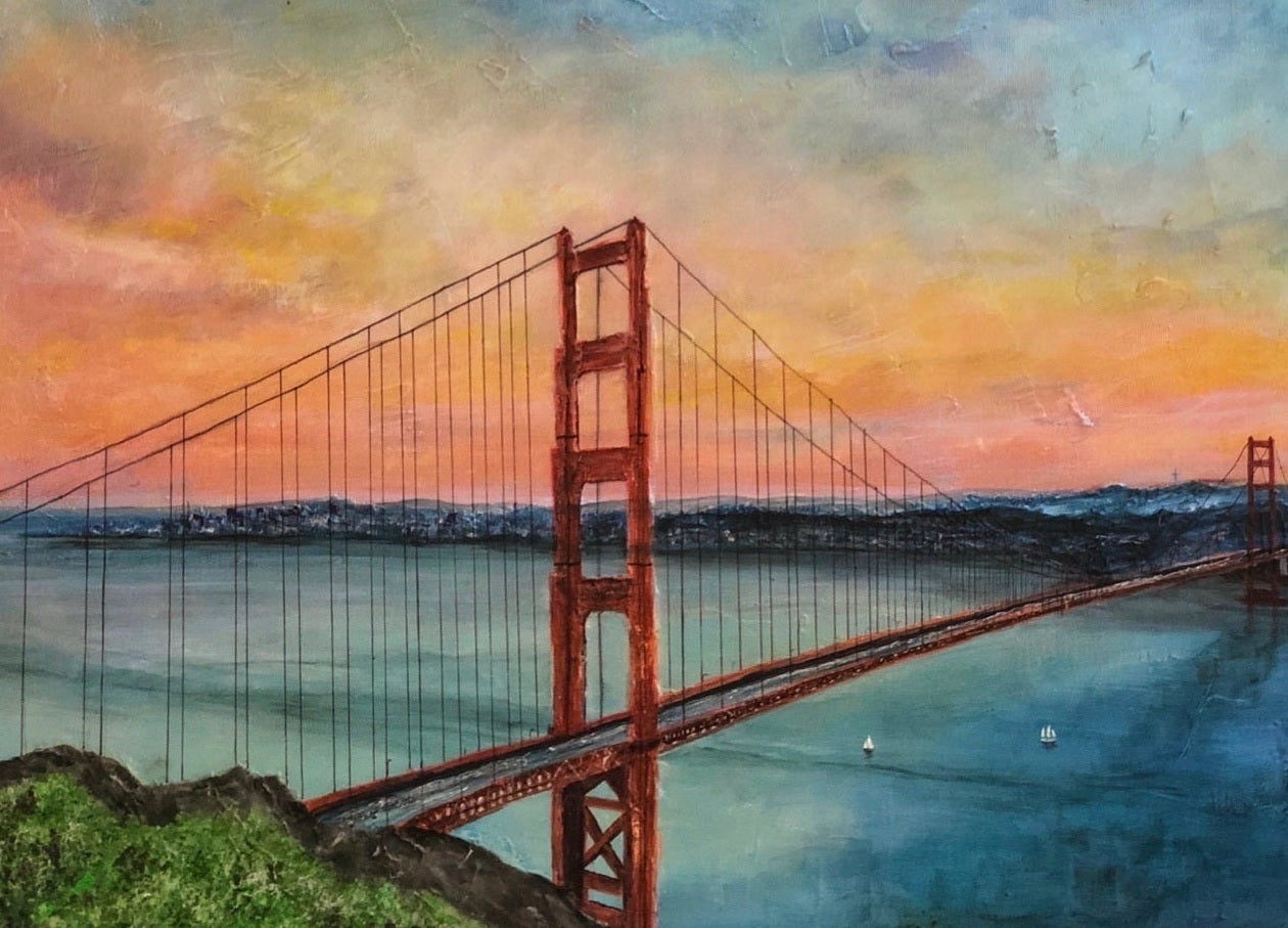 The Golden Gate Bridge Scottish Landscape Painting