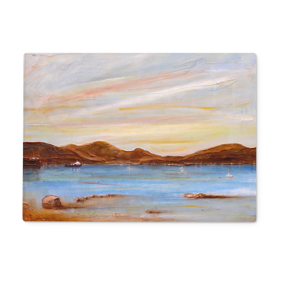 The Last Ferry To Dunoon Art Gifts Glass Chopping Board