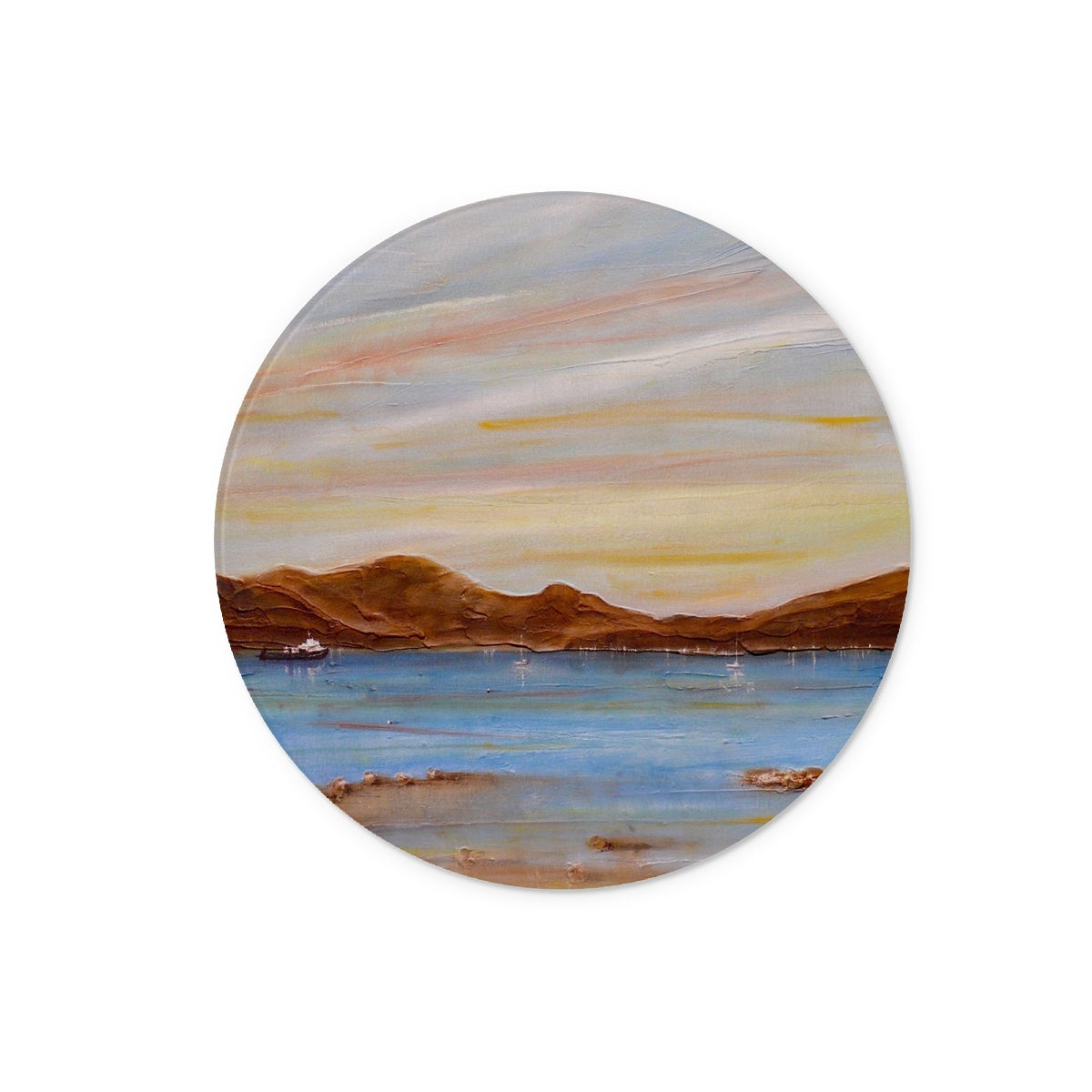 The Last Ferry To Dunoon Art Gifts Glass Chopping Board