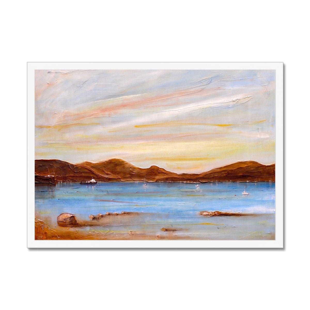 The Last Ferry To Dunoon Painting | Framed Prints From Scotland