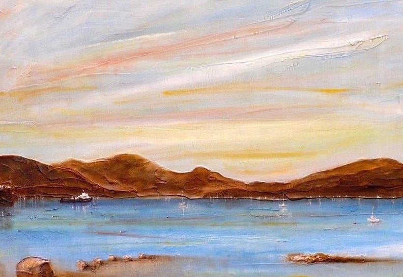 The Last Ferry To Dunoon Scottish Landscape Painting