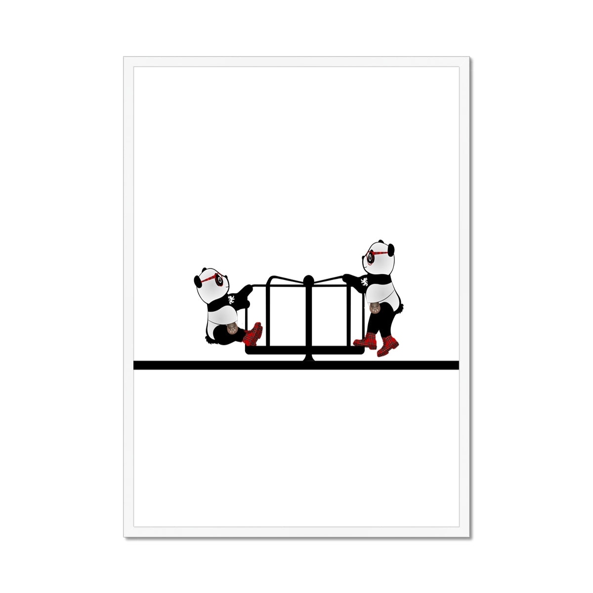 The Merry Go Round | Panda Disco | Graphic Art | Framed Print