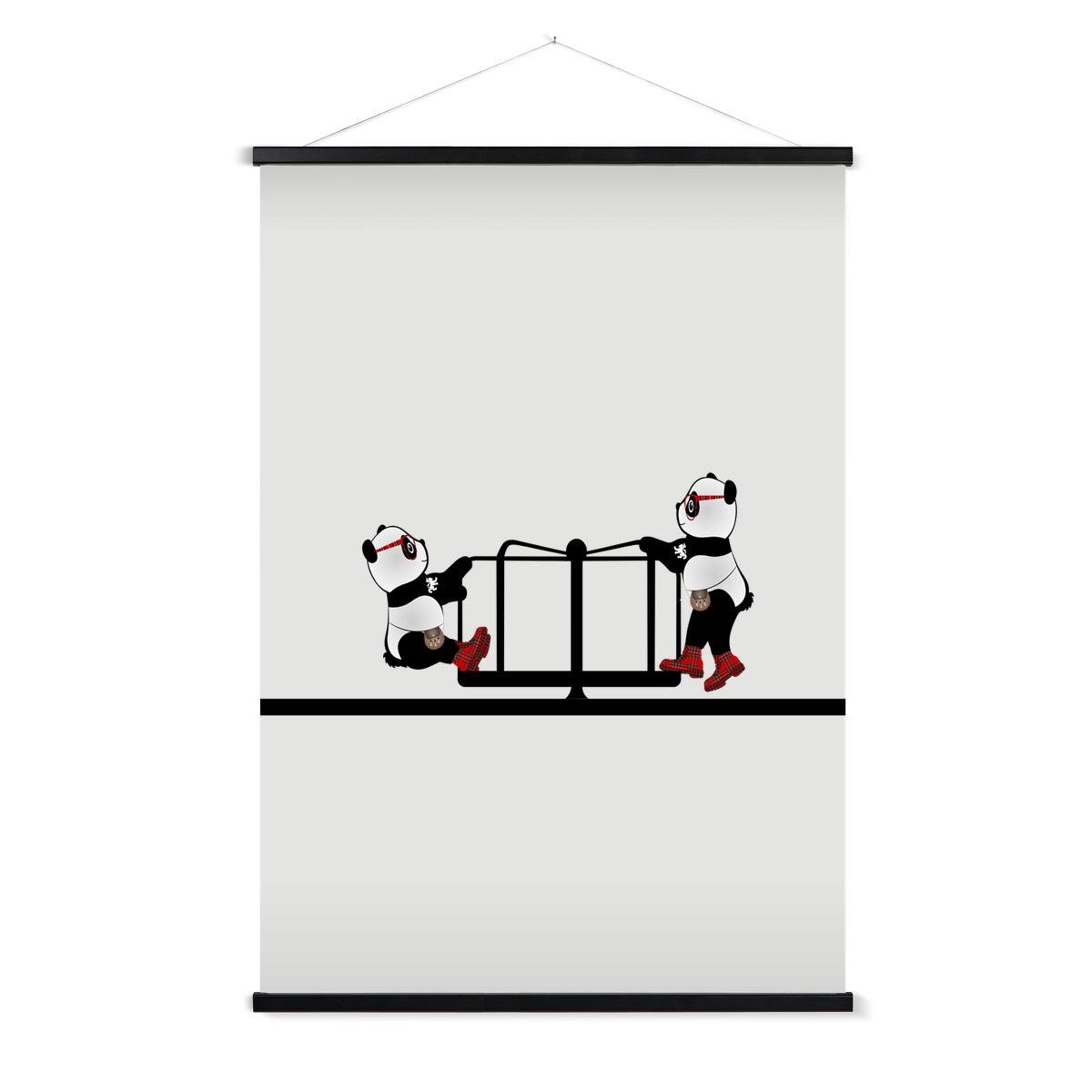 The Merry Go Round | Panda Disco | Graphic Art Print with Hanger