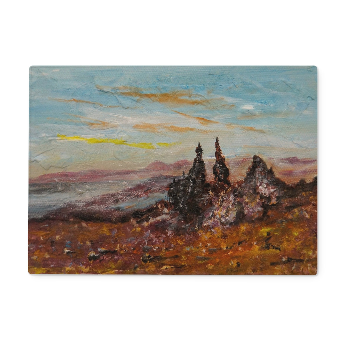 The Old Man Of Storr Skye Art Gifts Glass Chopping Board