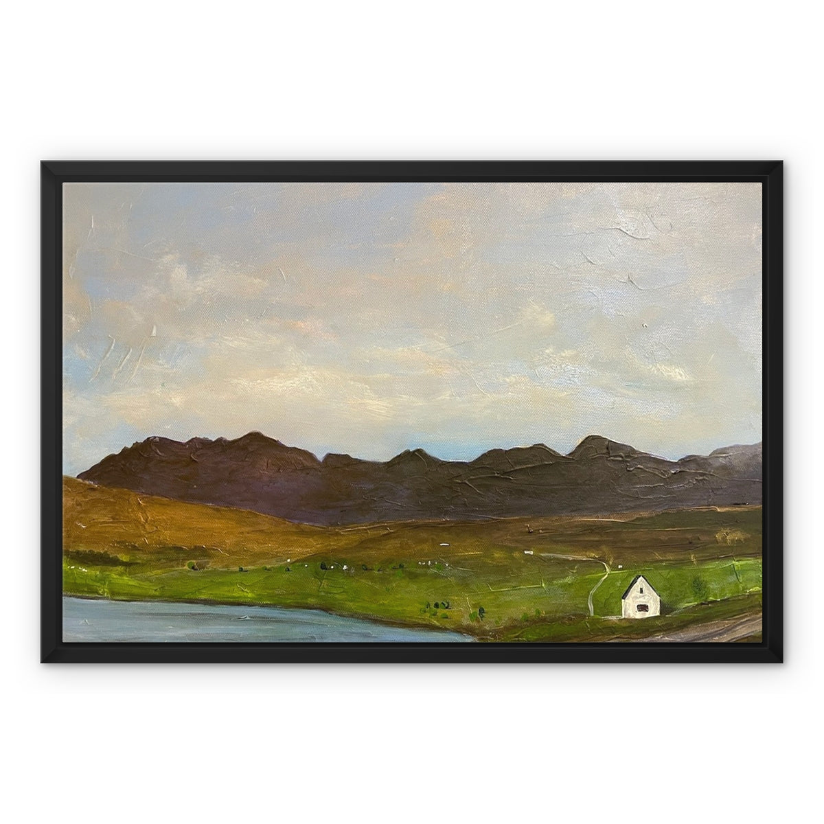 The Road To Carbost Skye Framed Canvas