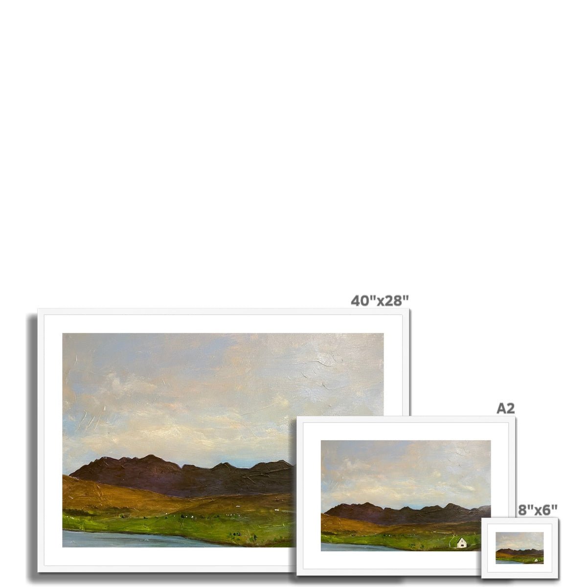 The Road To Carbost Skye Painting | Framed & Mounted Prints From Scotland-Framed & Mounted Prints-Skye Art Gallery-Paintings, Prints, Homeware, Art Gifts From Scotland By Scottish Artist Kevin Hunter