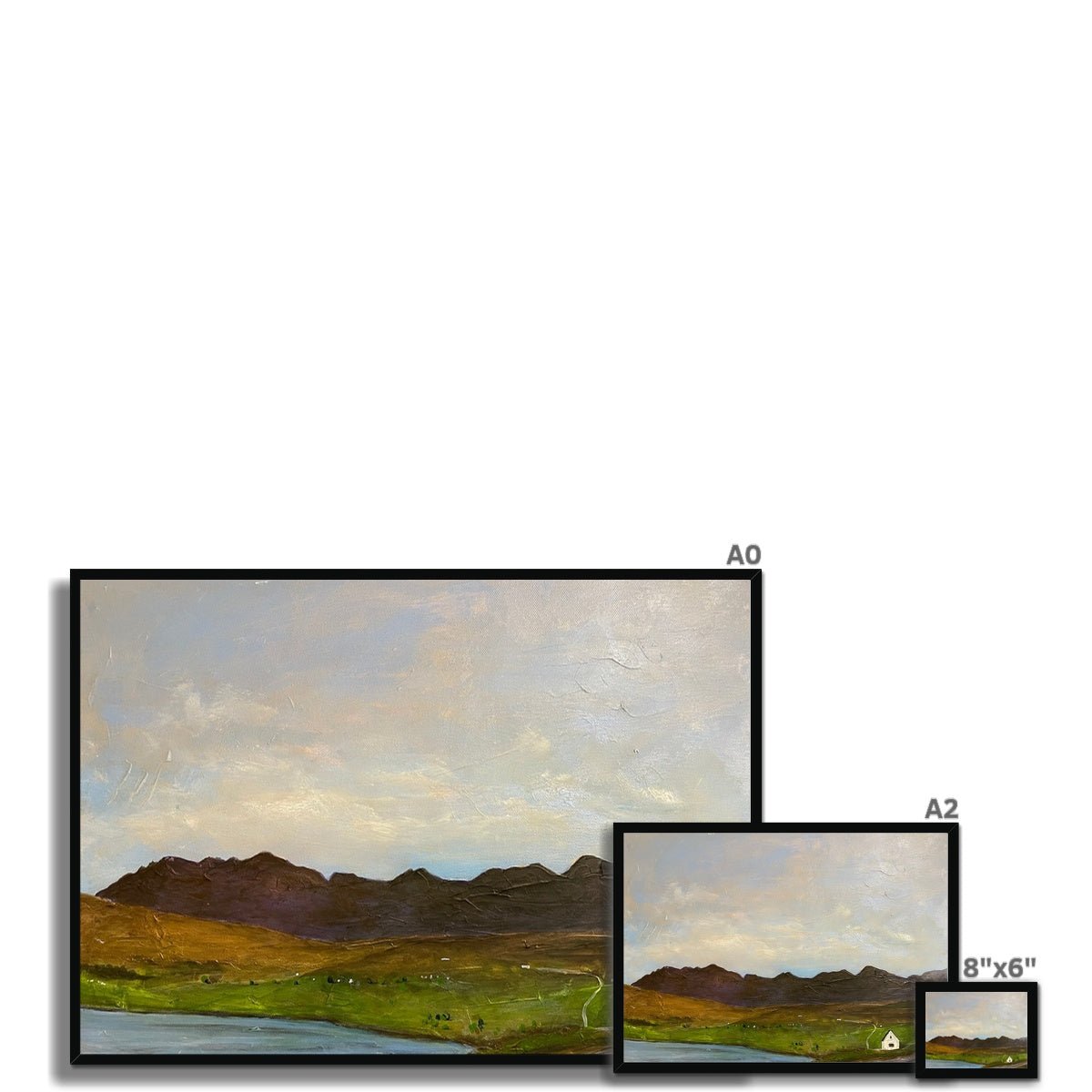 The Road To Carbost Skye Painting | Framed Prints From Scotland-Framed Prints-Skye Art Gallery-Paintings, Prints, Homeware, Art Gifts From Scotland By Scottish Artist Kevin Hunter