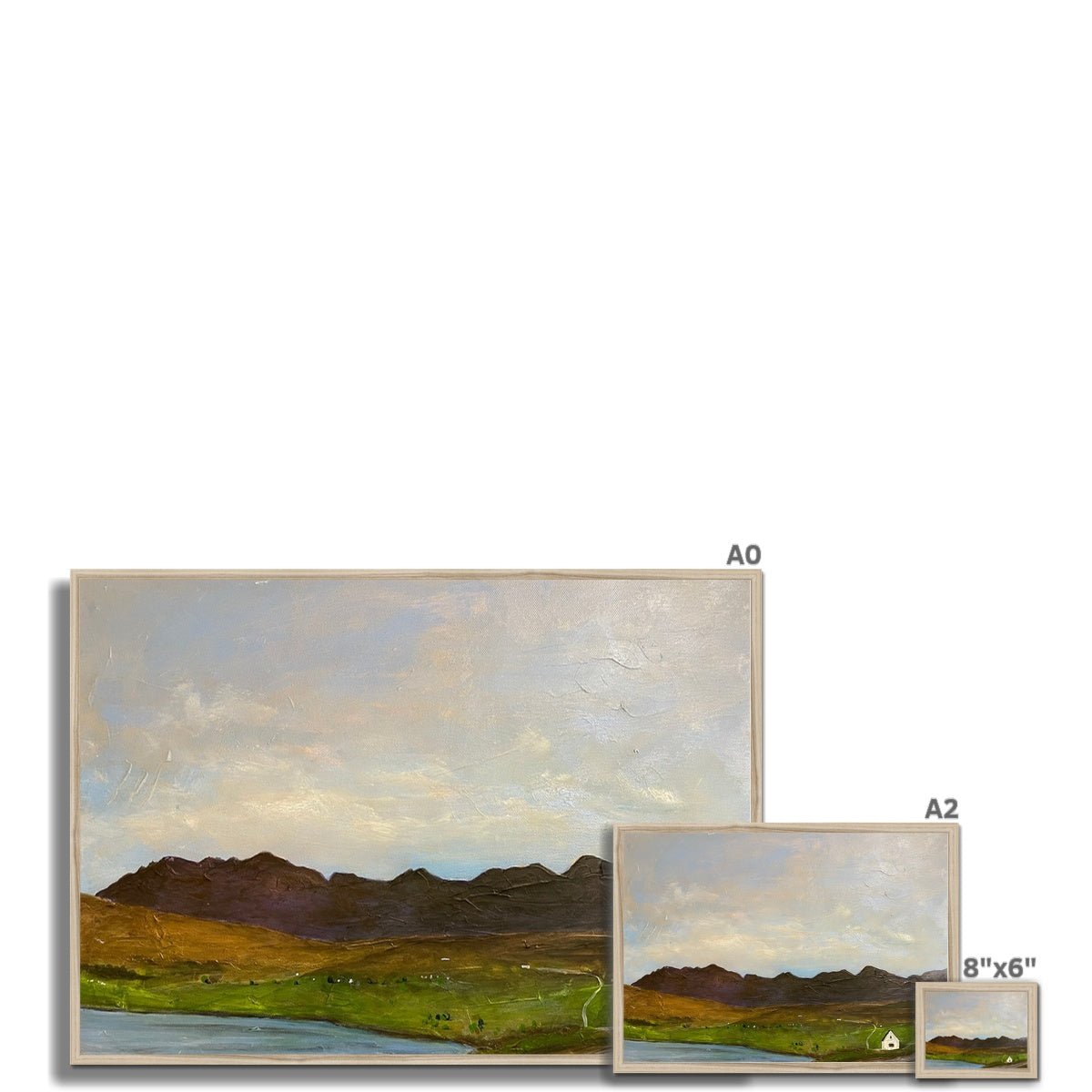 The Road To Carbost Skye Painting | Framed Prints From Scotland-Framed Prints-Skye Art Gallery-Paintings, Prints, Homeware, Art Gifts From Scotland By Scottish Artist Kevin Hunter