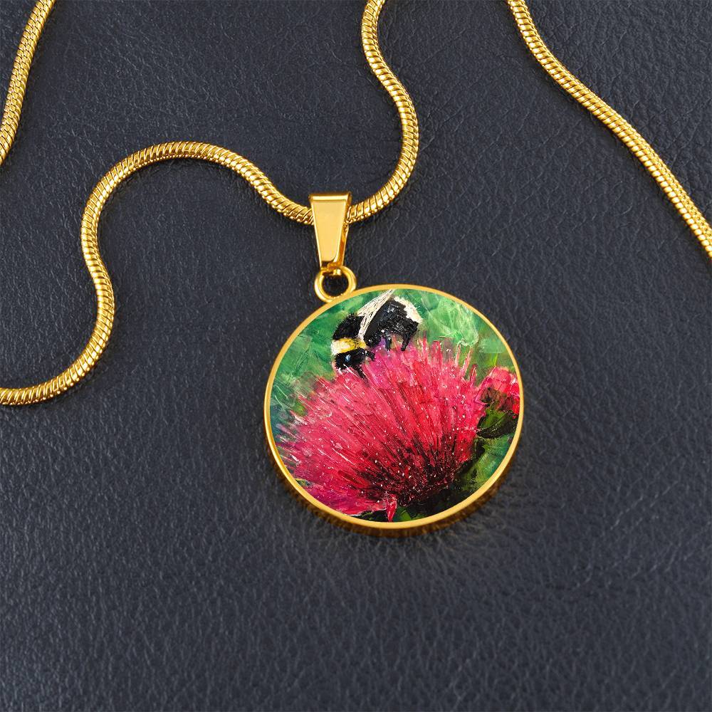 The Thistle & The Bee | Scottish Art Jewelry | Luxury Designer Necklace