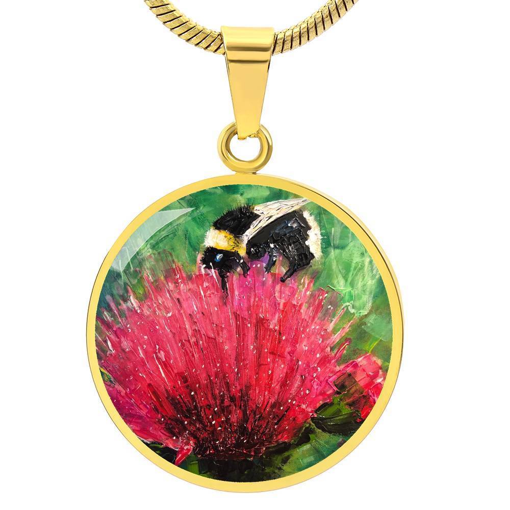 The Thistle & The Bee | Scottish Art Jewelry | Luxury Designer Necklace