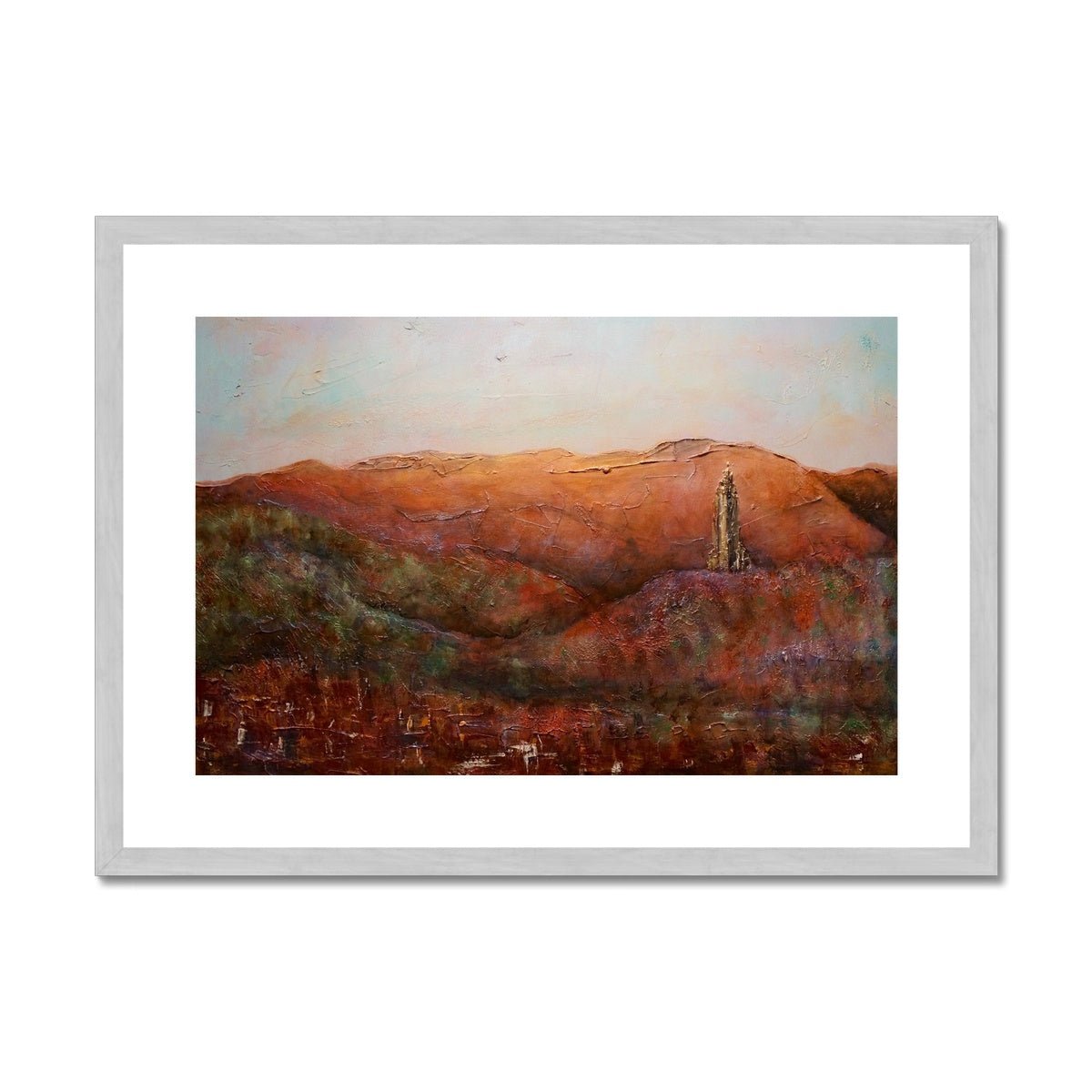 The Wallace Monument Painting | Antique Framed & Mounted Prints From Scotland