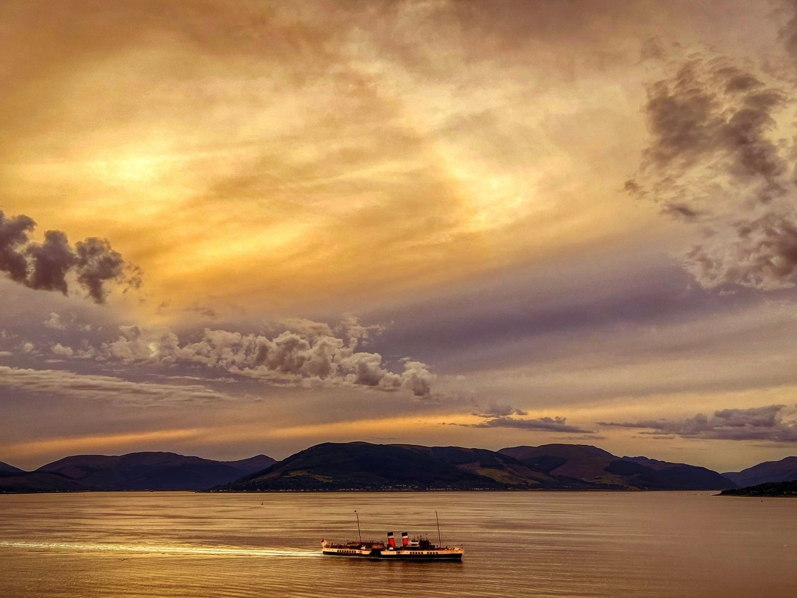 The Waverly Passing Kilcreggan Scottish Landscape Photography-Scottish Landscape Photography-River Clyde Art Gallery-Paintings, Prints, Homeware, Art Gifts From Scotland By Scottish Artist Kevin Hunter