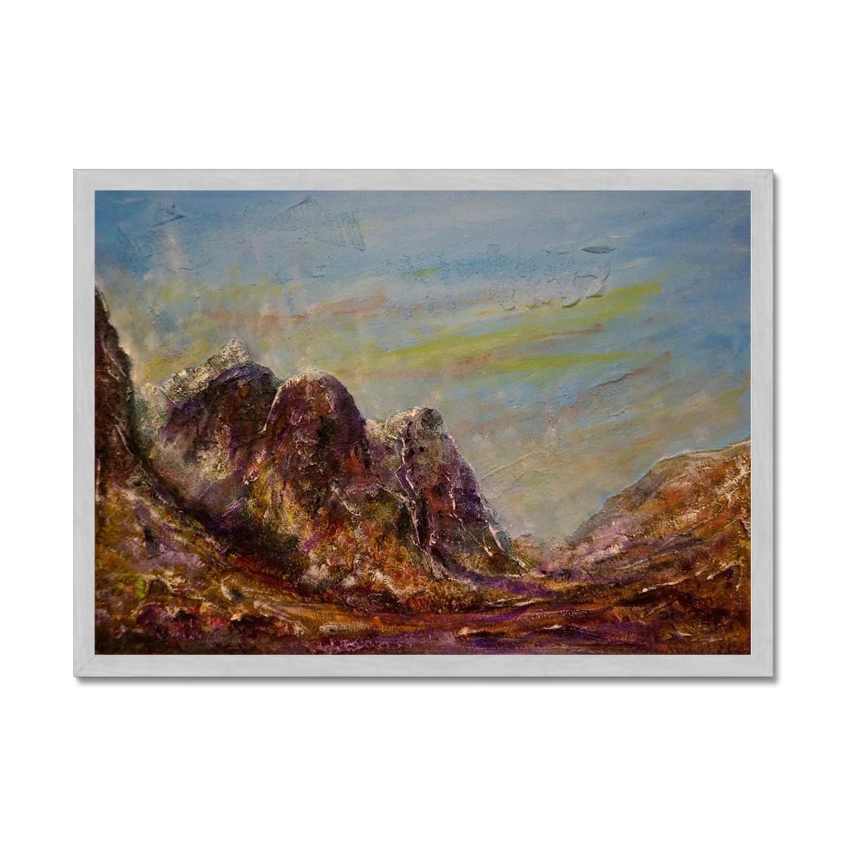 Three Sisters Glencoe Antique Framed Print - Art Gallery Scotland Worldwide Shipping Paintings | Prints | Gifts from by Scottish Artist