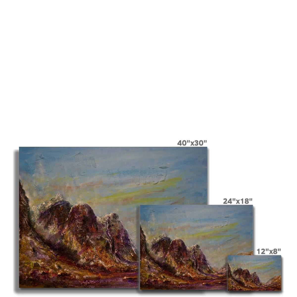 Three Sisters Glencoe Painting | Canvas From Scotland