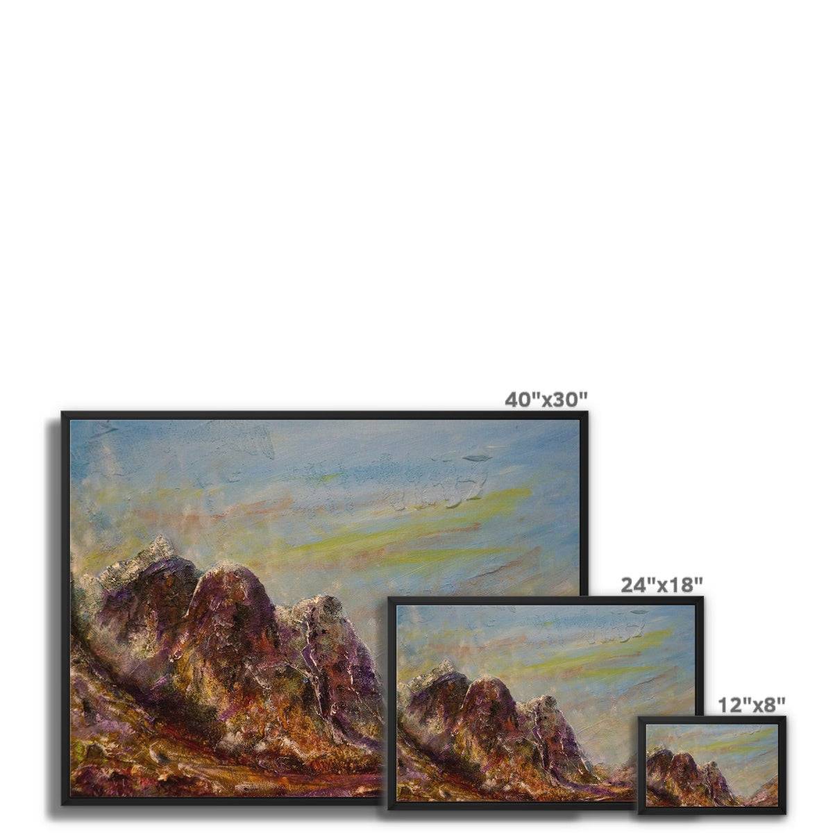 Three Sisters Glencoe Painting | Framed Canvas From Scotland