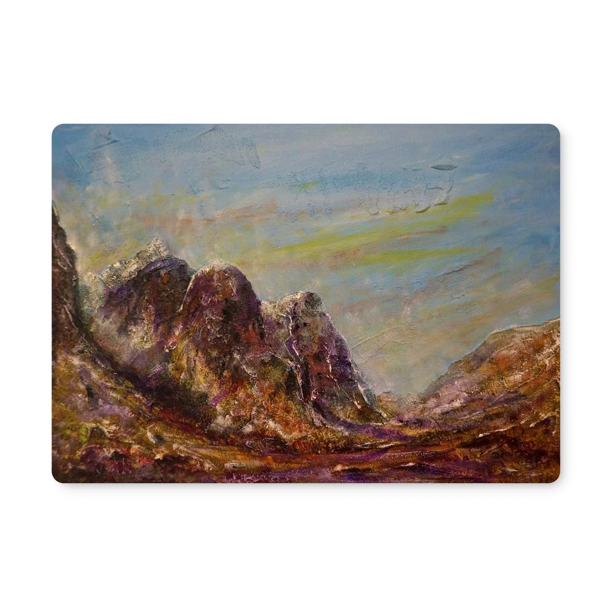 Three Sisters Glencoe Placemat - Art Gallery Scotland Worldwide Shipping Paintings | Prints | Gifts