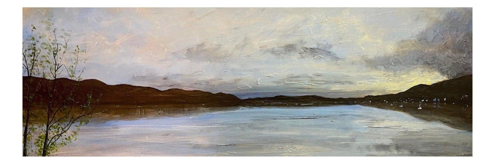 Tighnabruaich-Panoramic Prints-Scottish Highlands & Lowlands Art Gallery-Paintings, Prints, Homeware, Art Gifts From Scotland By Scottish Artist Kevin Hunter