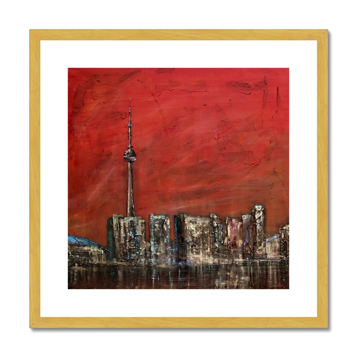 Toronto Sunset Painting | Antique Framed & Mounted Prints From Scotland