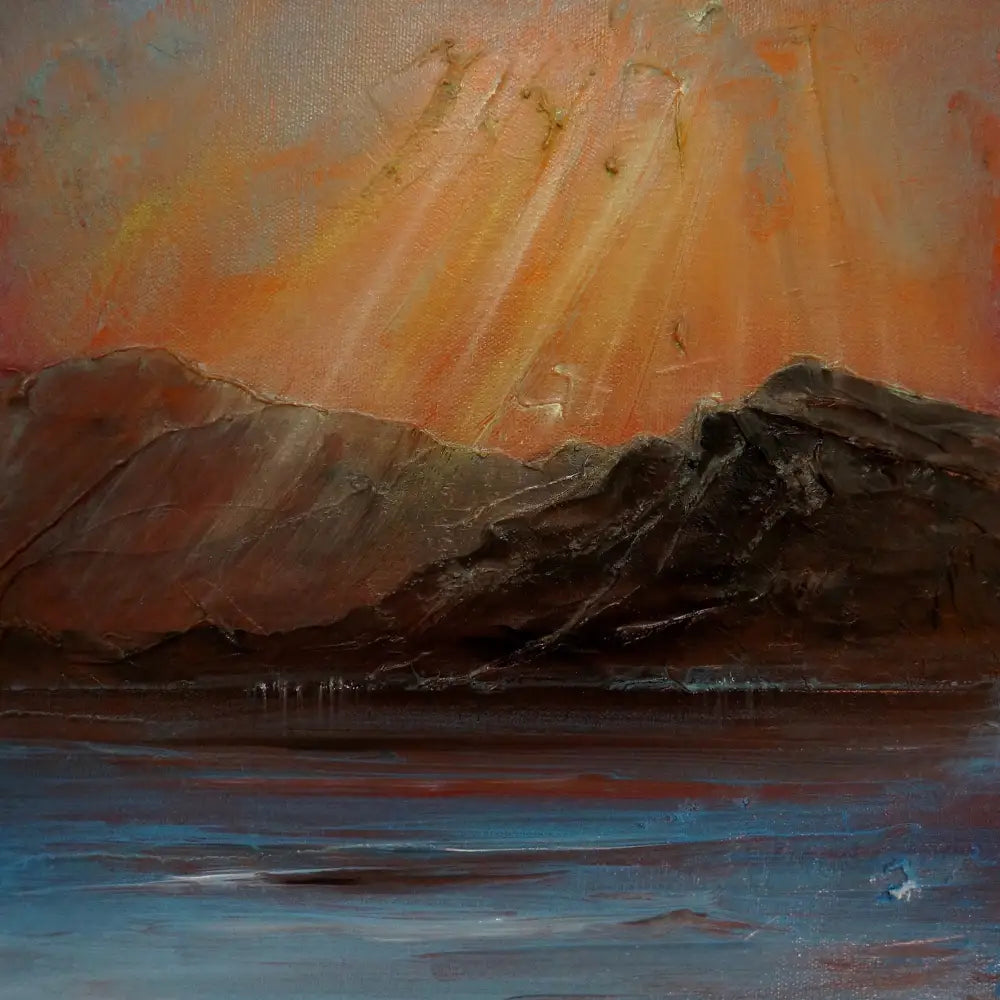 Impressionistic mountain landscape art print by Scottish artist Torridon II Art from Scotland