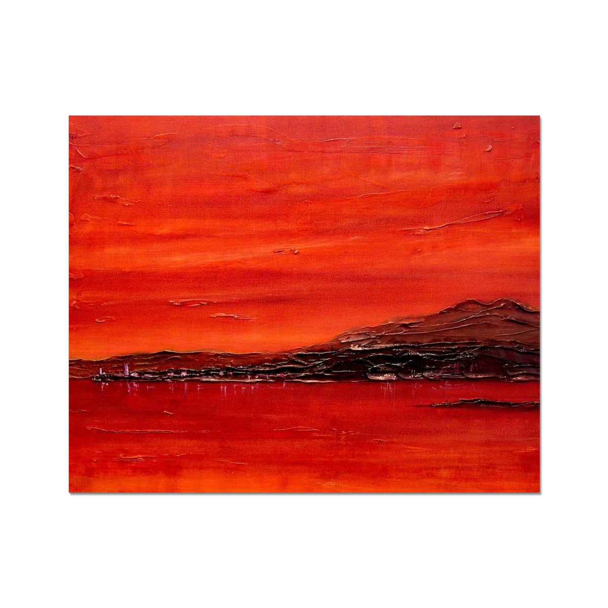 Toward Point Lighthouse Sunset Painting | Artist Proof Collector Prints From Scotland