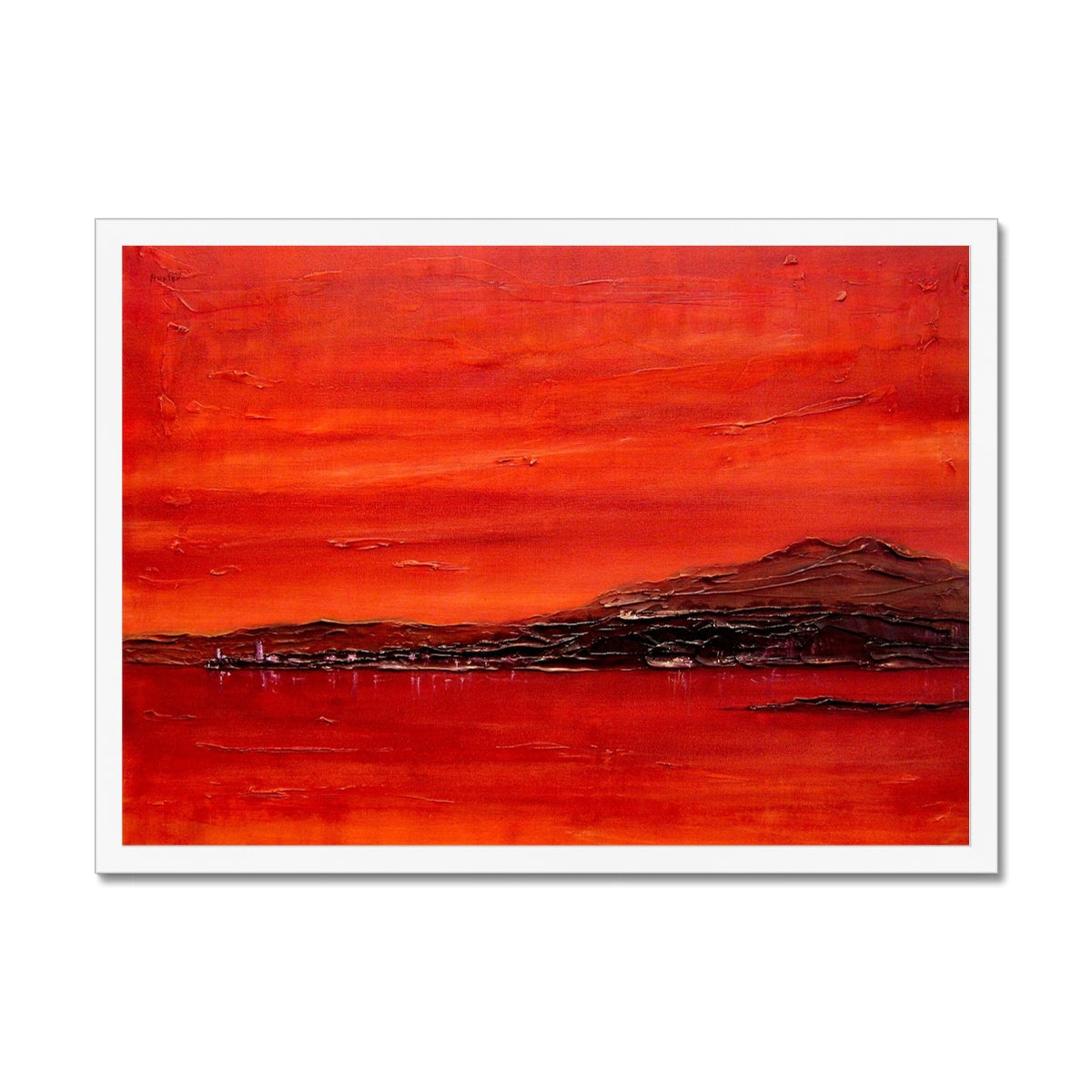 Toward Point Lighthouse Sunset Painting | Framed Prints From Scotland