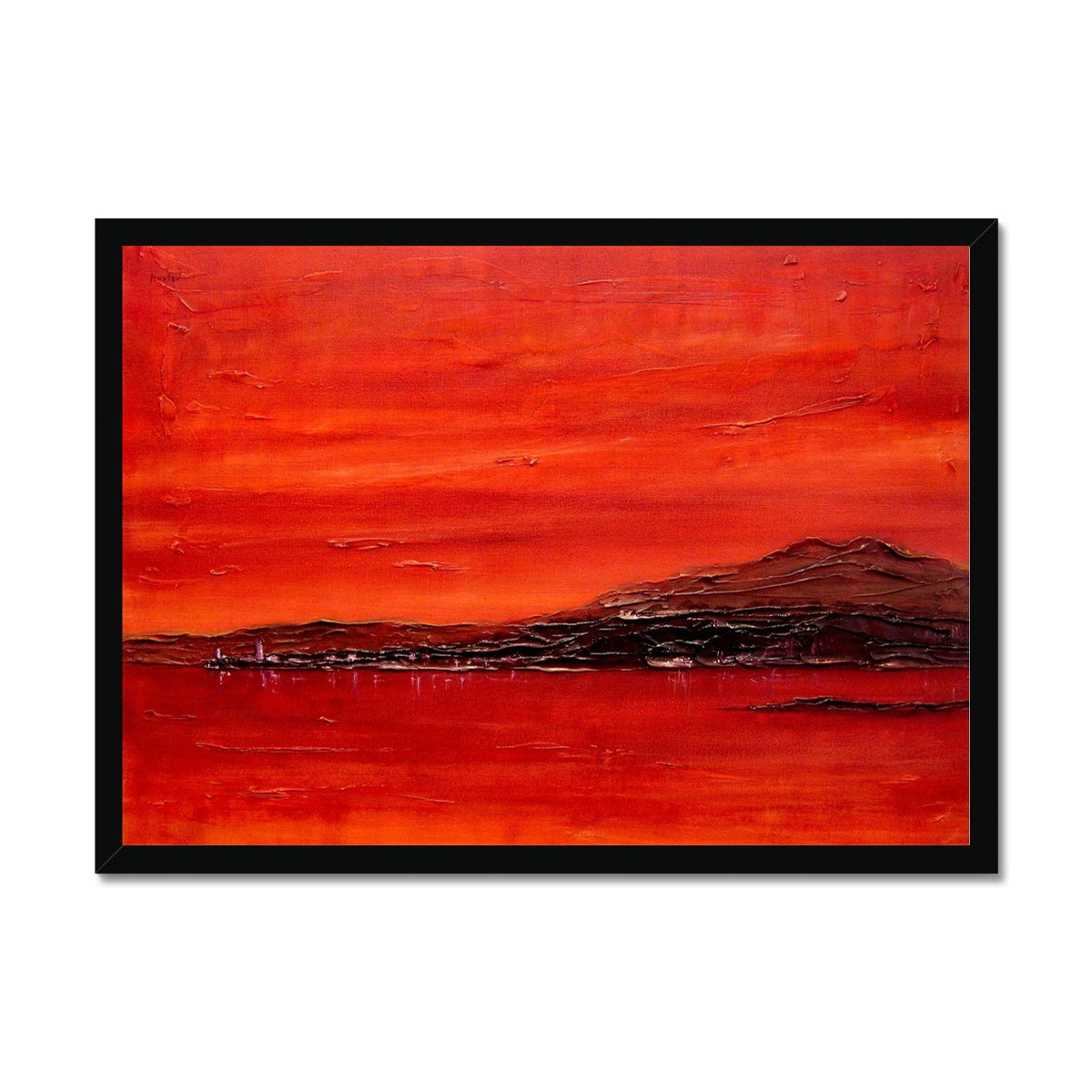 Toward Point Lighthouse Sunset Painting | Framed Prints From Scotland