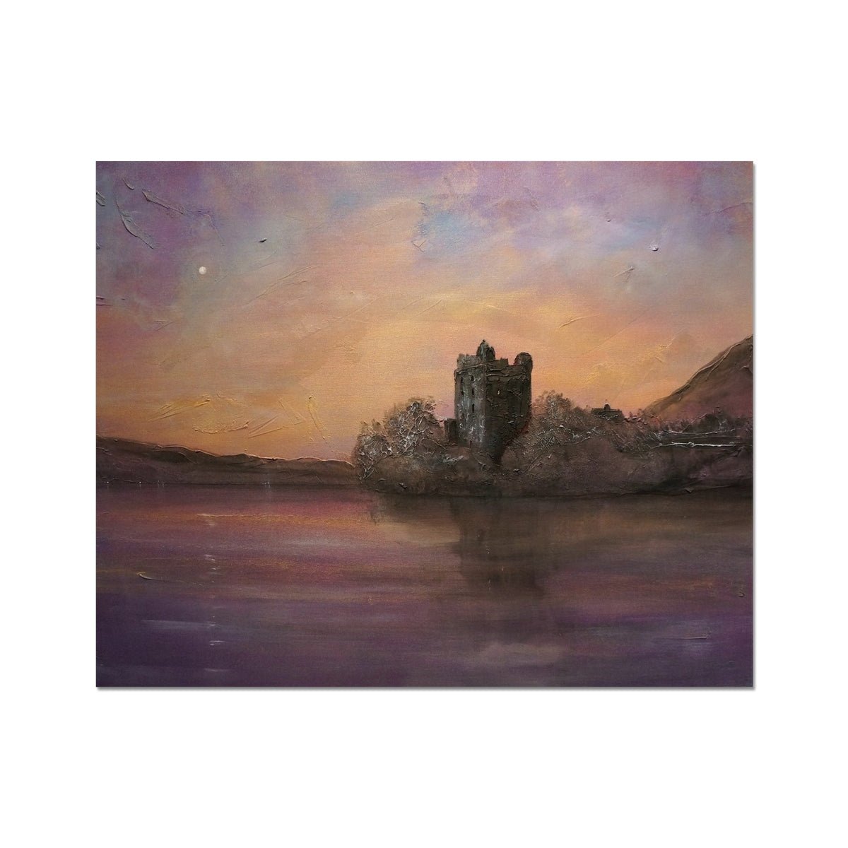 Urquhart Castle Moonlight Painting | Artist Proof Collector Prints From Scotland