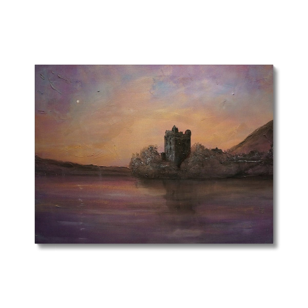 Urquhart Castle Moonlight Painting | Canvas From Scotland