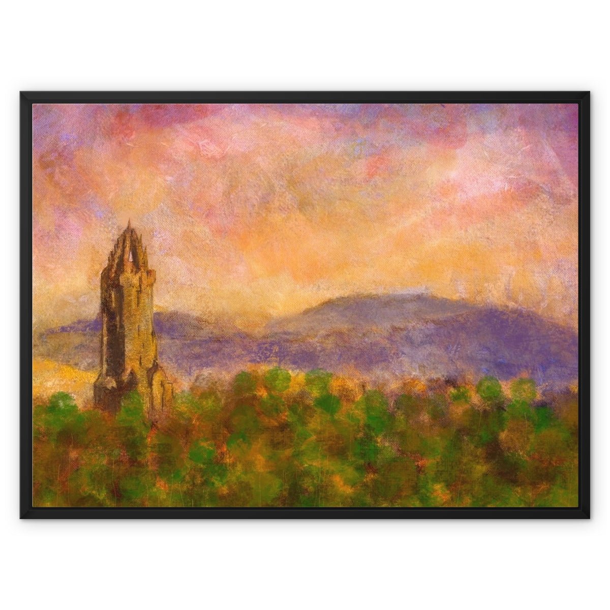 Wallace Monument Dusk Painting | Framed Canvas Prints From Scotland