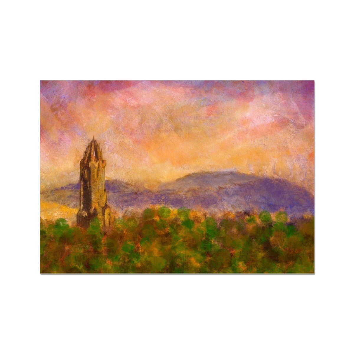 Wallace Monument Dusk Painting Scotland | Signed Scottish Fine Art Prints