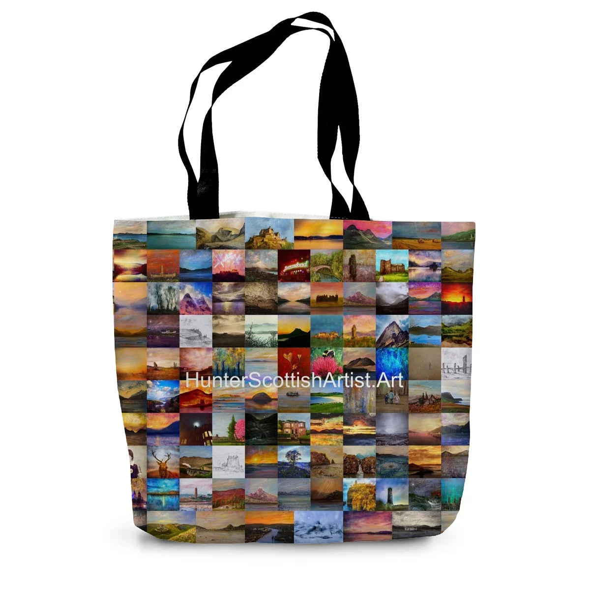 Wallace Monument Moonlight Canvas Tote Bag - Historic & Iconic Art Gallery Scotland Worldwide Shipping Scottish Castles Paintings and Fine