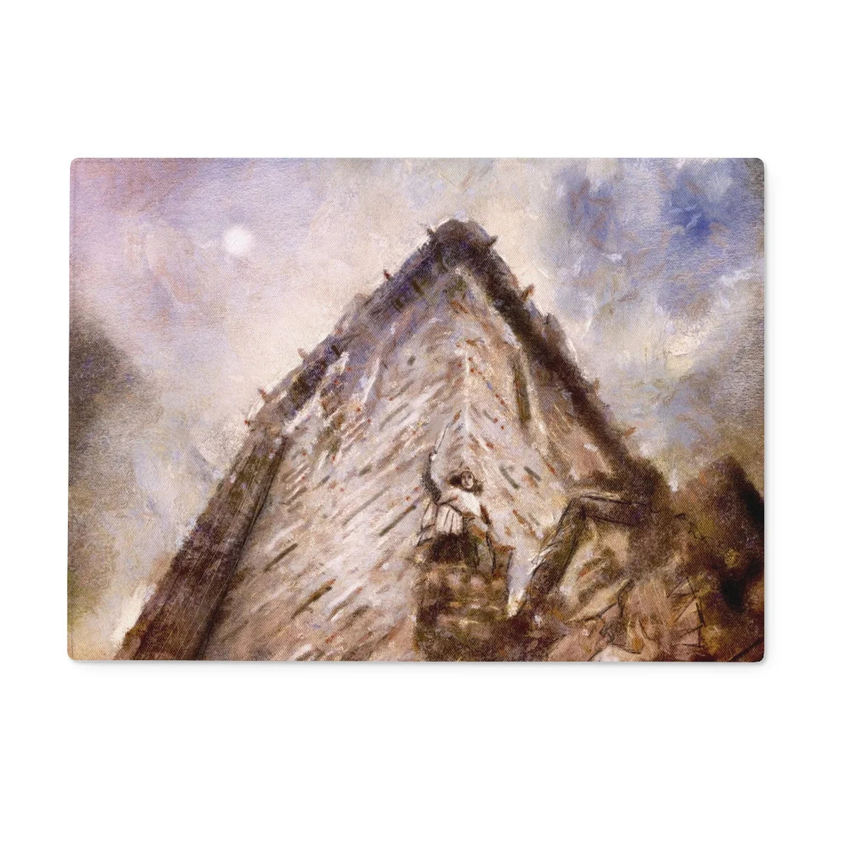 Wallace Monument Moonlight Glass Chopping Board - Historic & Iconic Art Gallery Scotland Worldwide Shipping Scottish Castles Paintings