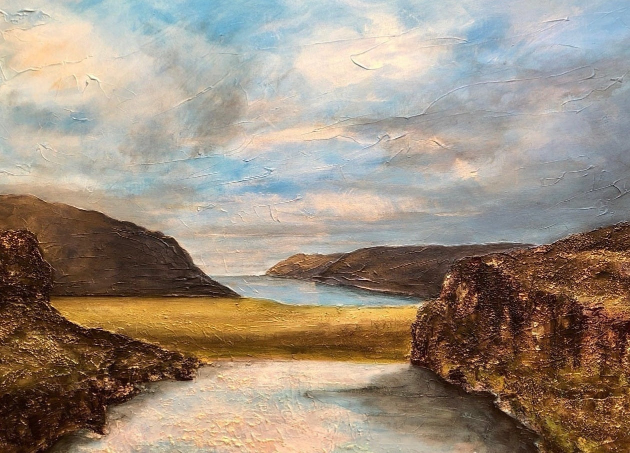 Impasto landscape painting from Westfjords Iceland art prints collection