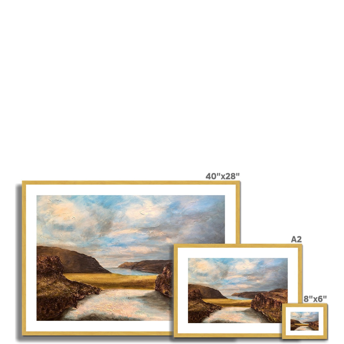 Westfjords Iceland Painting | Antique Framed & Mounted Prints From Scotland