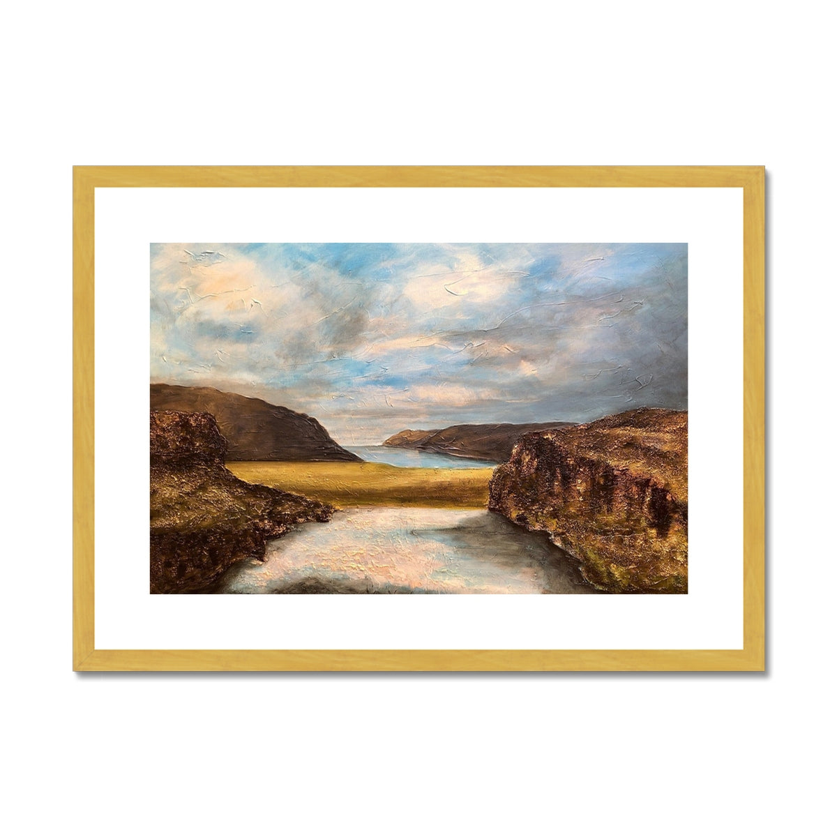 Westfjords Iceland Painting | Antique Framed & Mounted Prints From Scotland