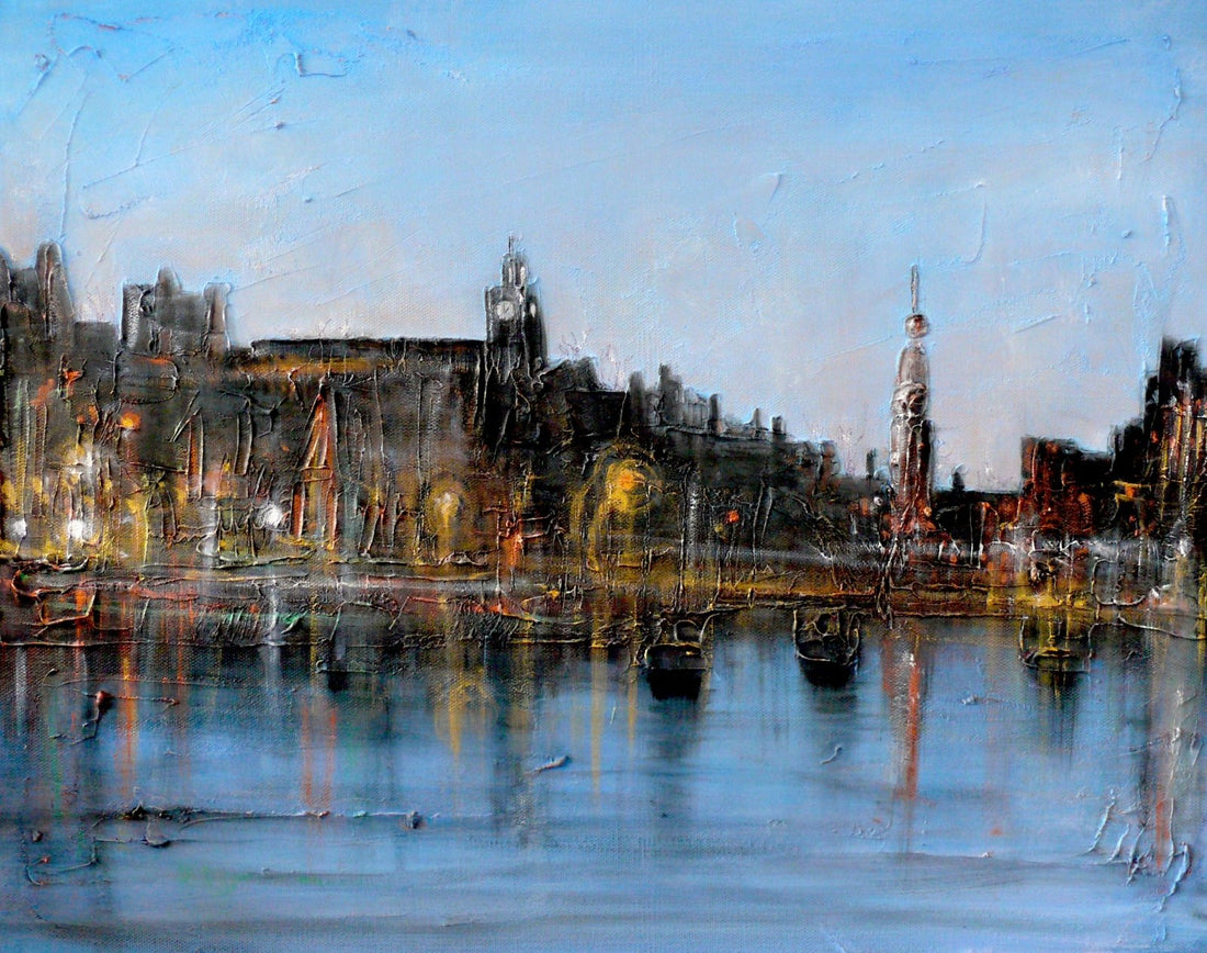 Winter In Amsterdam Painting Fine Art Prints